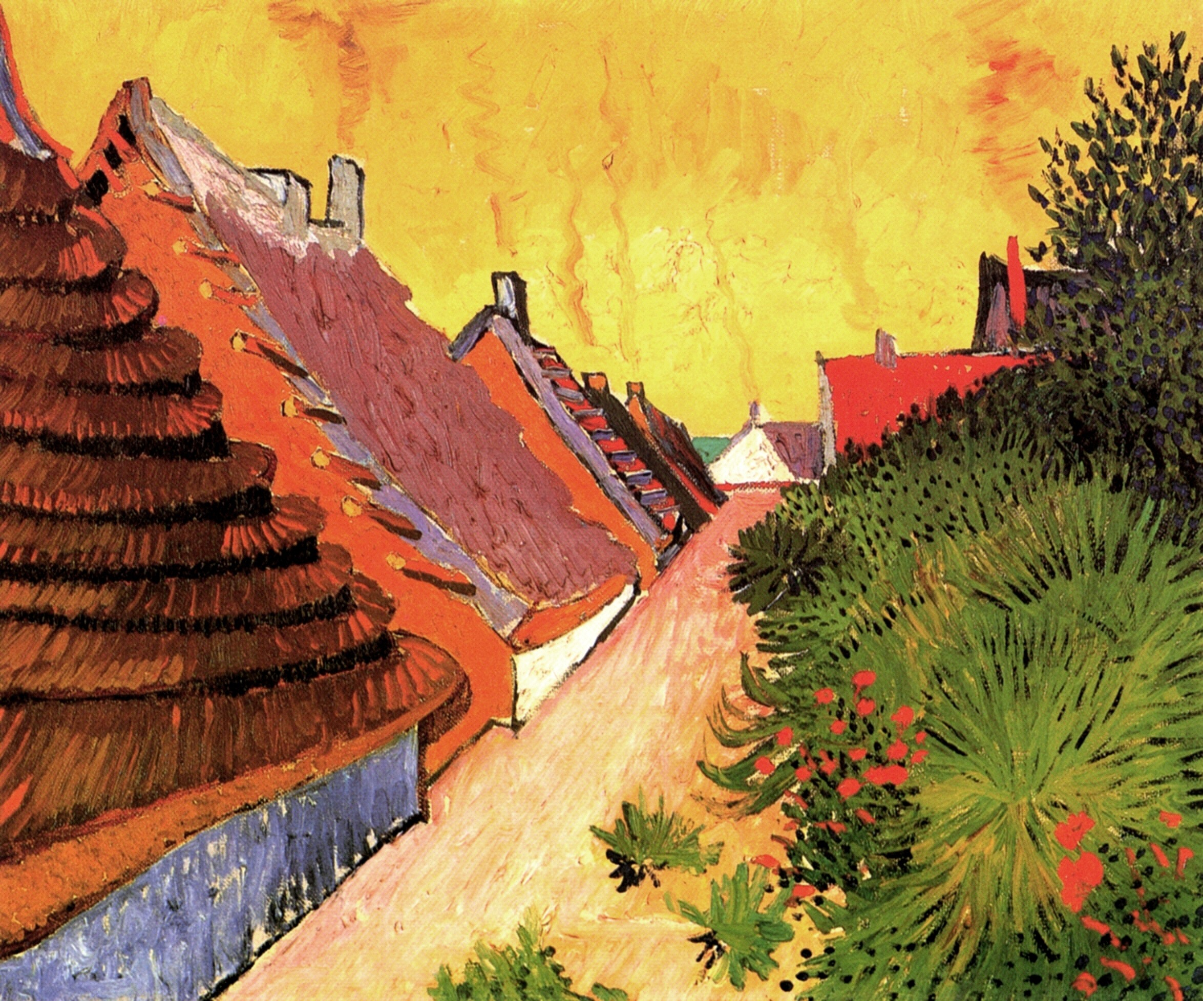 Картина Ван Гога Улица в Сен-Мари 1888